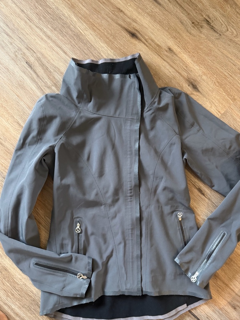 Women's Grey Softshell Jacket - Lightweight Zip Front